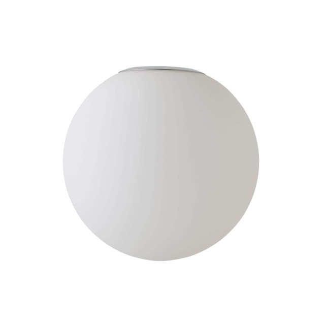 ValueLights Metropolis Large White Glass Globe Pendant Shade Silver