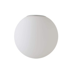 ValueLights Metropolis Large White Glass Globe Pendant Shade Silver