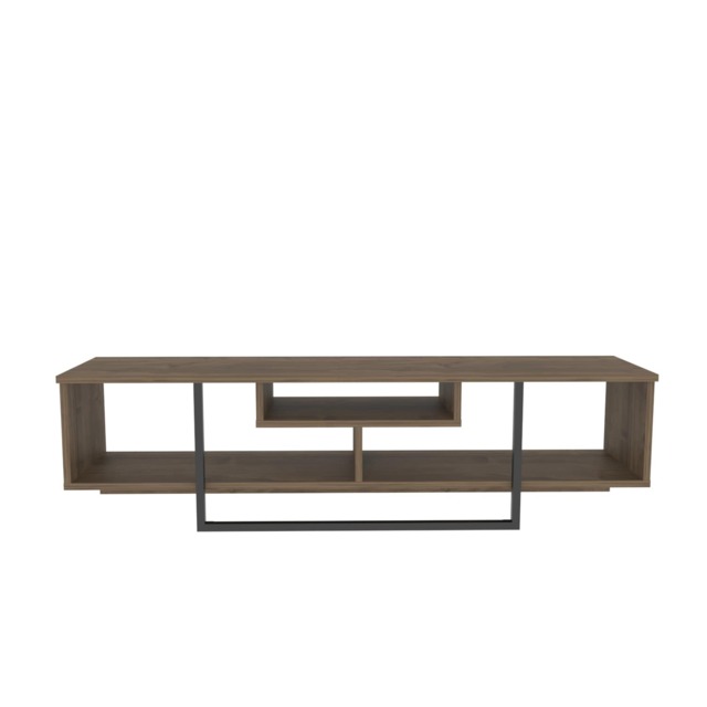 Decorotika Asal TV Unit for TVs up to 65 inches Multi Walnut and Black One Size 1