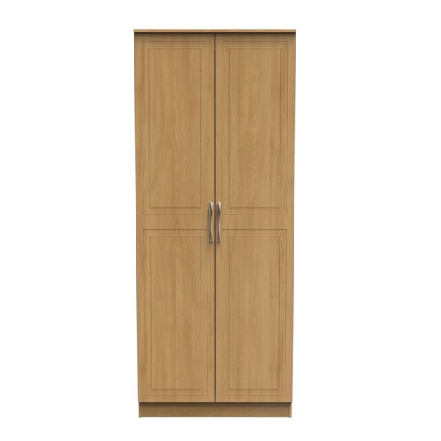 Oxford Double Wardrobe in Modern Oak (Ready Assembled) Brown Modern Oak