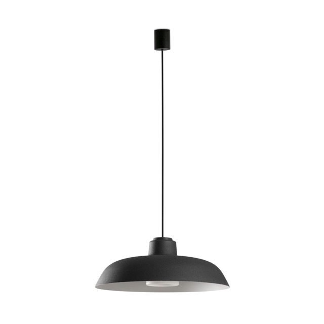 Saga Outdoor Pendant Ceiling Light Black E27 IP65