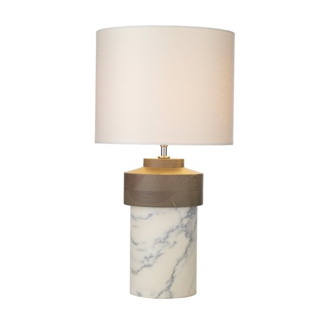 Nomad Table Lamp Marble and Wood Base Only