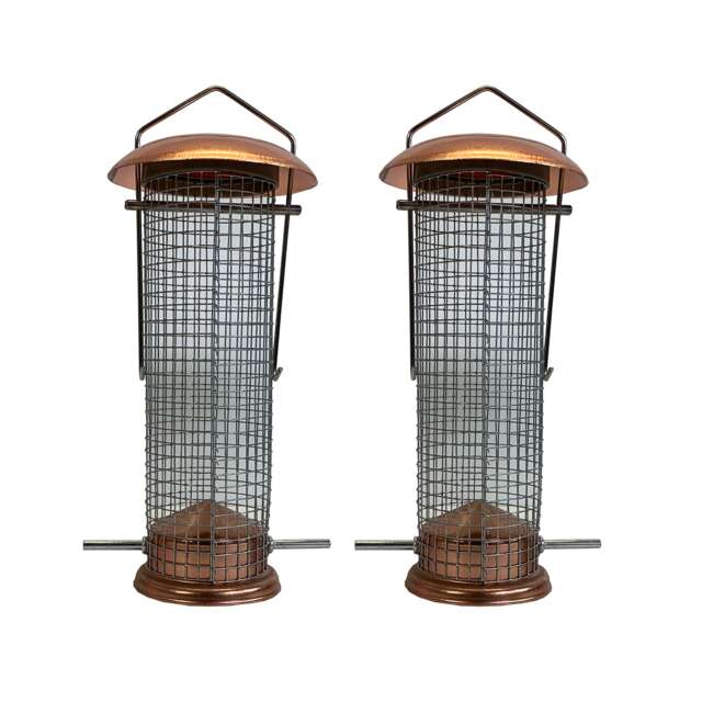 Copper Style Hanging Bird Nut Feeder (Set of 2)