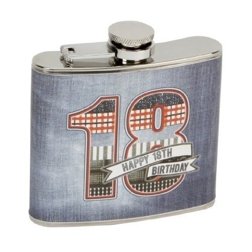 Laura Darrington Denim Collection 18thBirthday Hipflask (LD12418)
