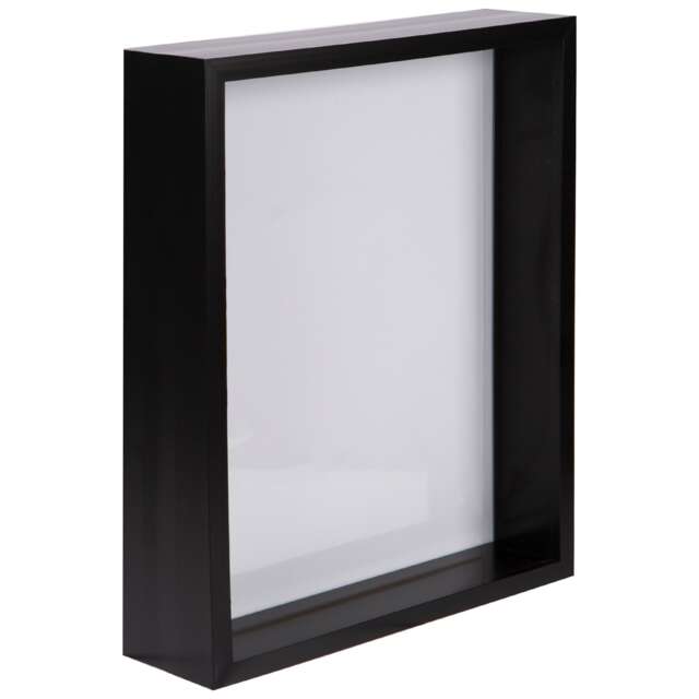 "Nicola Spring 8 x 10"" Deep Photo Frame - Black - 3D Deep Box Picture Frame Portrait Display Case (27.5 x 22.5cm)"