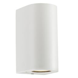 Nordlux Canto Outdoor Wall Light White Aluminium Solar GU10 Sensor Weatherproof - Mains Powered, IP44