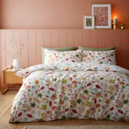 Autumn Pumpkins Reversible Duvet Cover Set Orange King