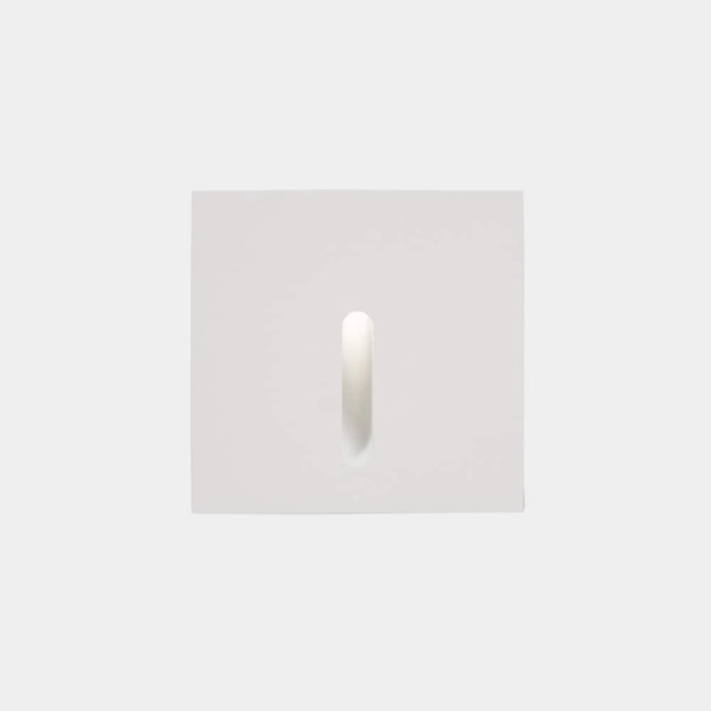 Bat Outdoor LED Recessed Wall Light Square White IP65 2.2W 2700K