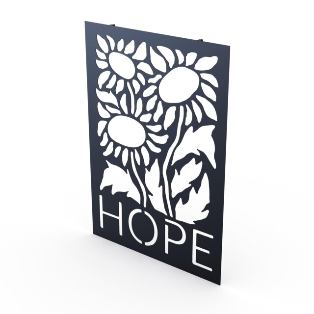 Decortie Hope Metal Wall Art 32x45cm Black