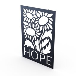 Decortie Hope Metal Wall Art 32x45cm Black