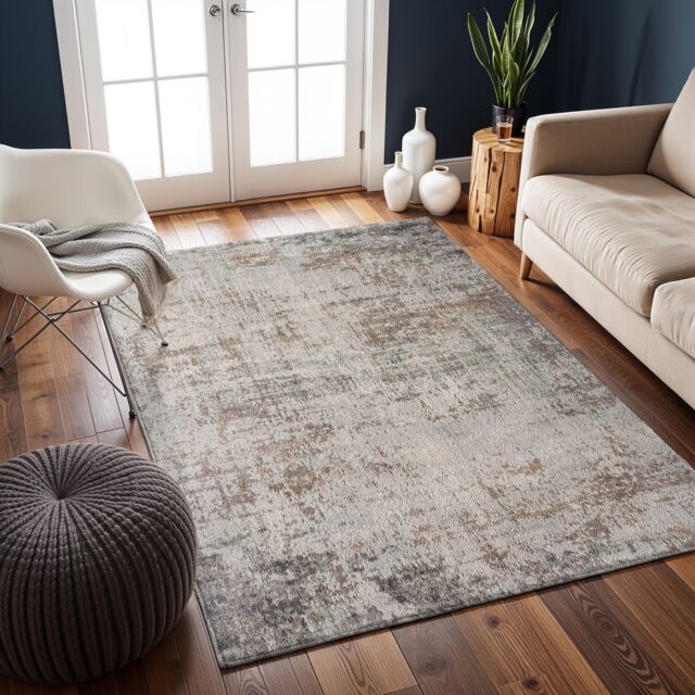 LIVABLISS Roma-Abstract Modern Marble Rug 160 x 215 cm Grey Brown Green