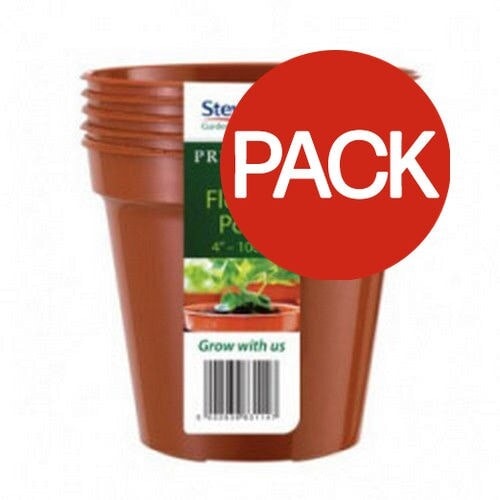 Stewart Flower Pot (Pack of 5) - Brown - 5in