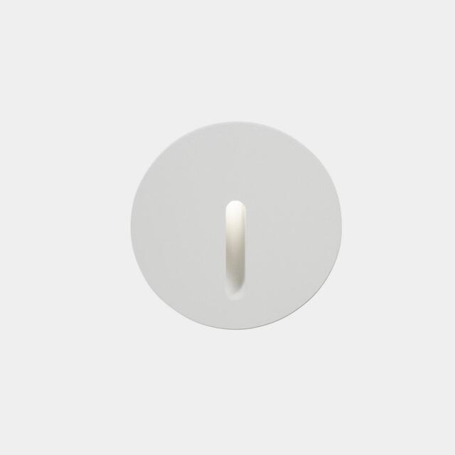 Bat Outdoor LED Recessed Wall Light Round White IP65 2.2W 2700K