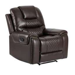Faux Leather Brown Ravenna Manual Recliner Chair