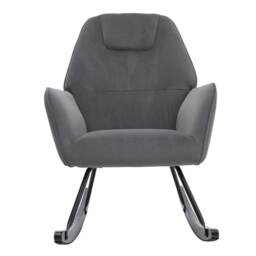 Living and home Comfy Nursery Rocking Chair - Grey
