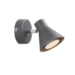 Nordlux Eik Indoor Wall Light Grey Metal Sensor GU10 Adjustable Head - Plug In or Mains Powered , IP20 Grey Grey