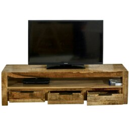 Valor Mango Wooden Large TV Stand With 3 Drawers Multi 1