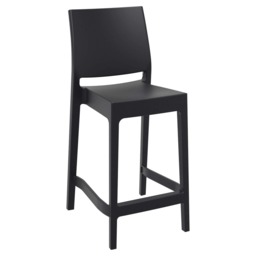 Spek Mid Height Bar Stool 65 - Black (Suitable For Outdoor) Black