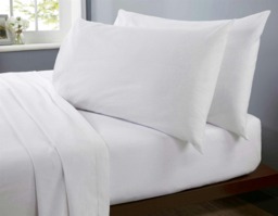 Microfibre White Single Sheet Set