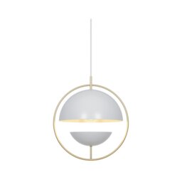 Nordlux Tavia Indoor Pendant Light White Metal E27 Dual Shade - Mains Powered, IP20