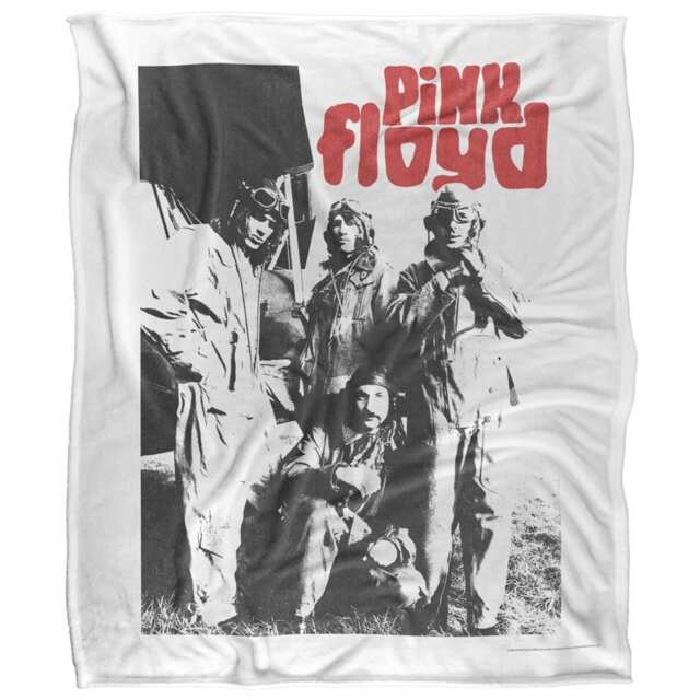 Pink Floyd Point Me At The Sky Silky Supersoft Blanket White White/Black One Size 1