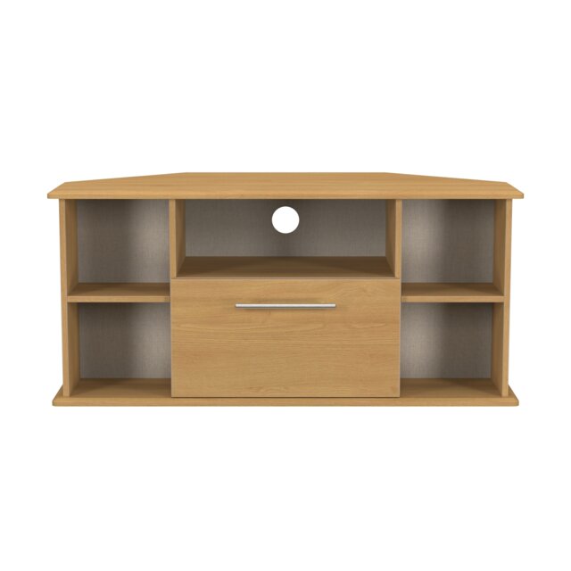 Carlton Corner TV Stand in Modern Oak (Ready Assembled) Brown Modern Oak