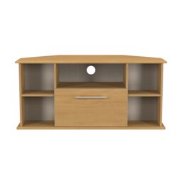 Carlton Corner TV Stand in Modern Oak (Ready Assembled) Brown Modern Oak