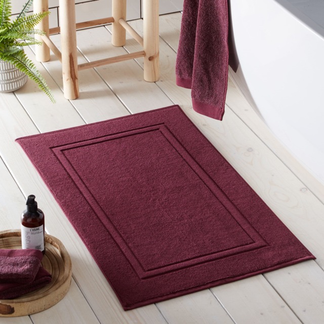 Drift Abode Eco Bath Mat Claret