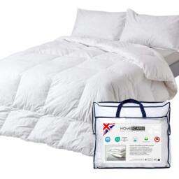Homescapes Duck Feather and Down 10.5 Tog Duvet, Single White Single