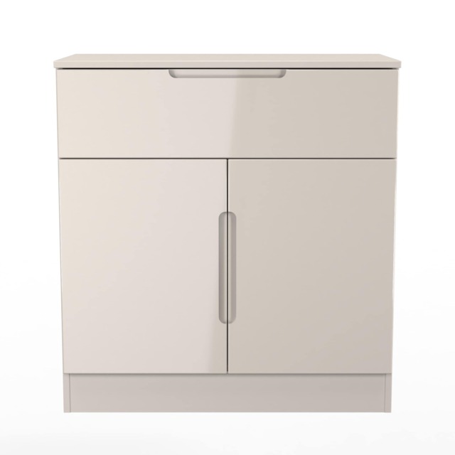 Lucca 1 Drawer 2 Door Sideboard in Kashmir Gloss & Kashmir (Ready Assembled) Cream Kashmir Gloss & Kashmir