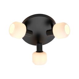 Nordlux Milford Indoor Ceiling Light Black Glass E14 Adjustable Heads - Mains Powered, IP20 Black Black