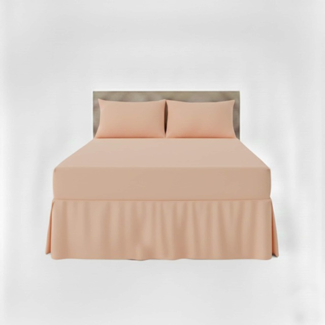 Fitted Valance Bed Sheet Polycotton Mattress Cover And Frill Easy Care Orange King