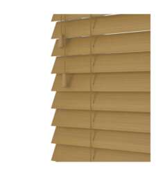 90cm Sahara Oak Faux Wood Venetian Blinds with String (120cm Drop) Brown Brown