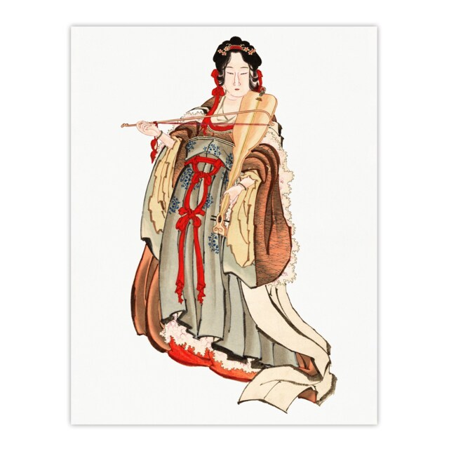 "Benten Goddess Of Love Vintage Japan Wall Art Print Hokusai 18x24"""