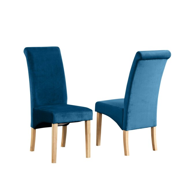 Rimini Velvet Fabric Dining Chairs - Set of 2