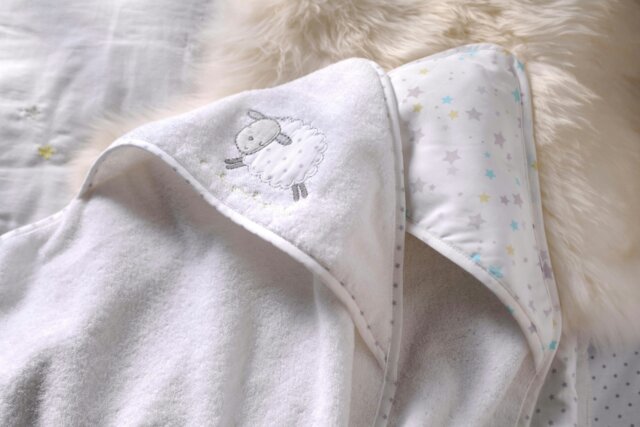 East Coast Nursery Counting Sheep Hooded Cuddle Robes Pack of Two Multi