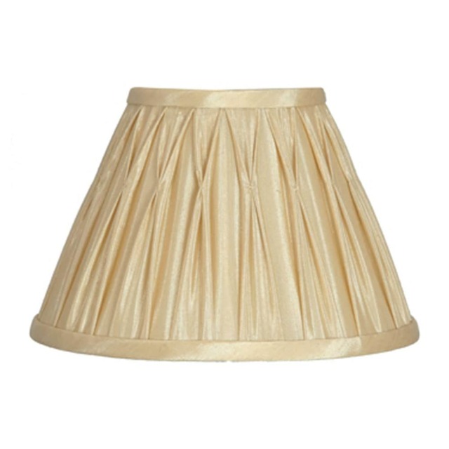 20cm Champagne Poly Silk Pleated Lampshade for Table Lamps