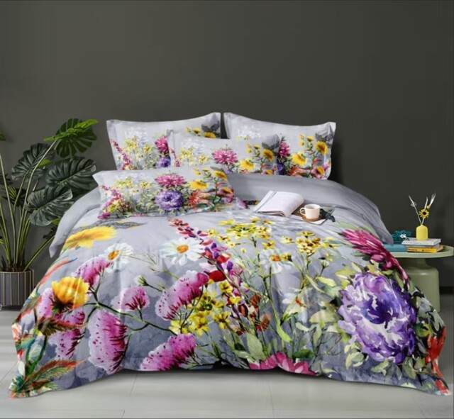Ezysleep Meadow Floral Printed Duvet Set - Duvet Cover And Matching Pillowcases Multi