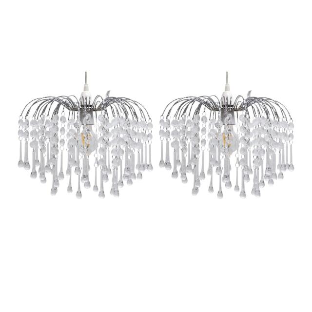 Set of 2 Skye - Cascading Jewelled Pendant Shades