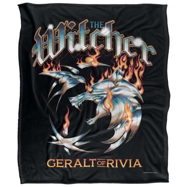 The Witcher Geralt Of Rivia Blanket Multi Multicoloured 152cm x 127cm 1