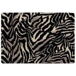 Gold Zebra Print Rug Multi