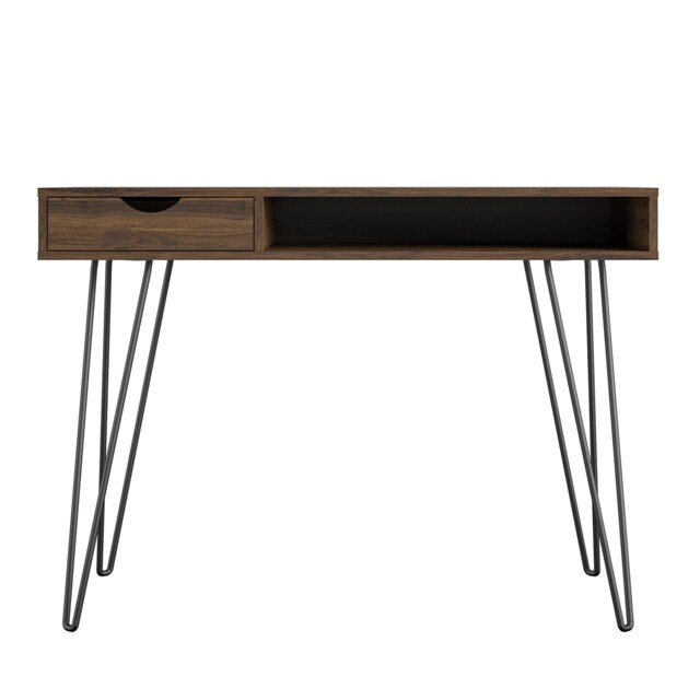 Harmony desk with storage in walnut