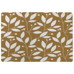 White Leaves Rug Multi