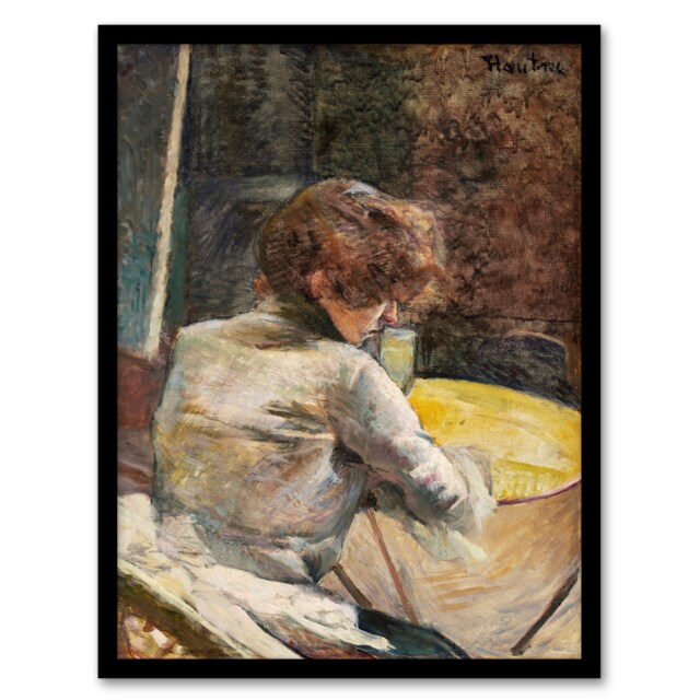 Toulouse Lautrec Framed Wall Art Print Waiting at the Studio Home Décor