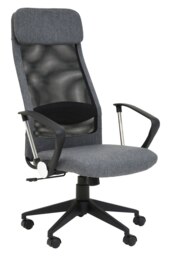 Orsina Brent Black Mesh And Grey Fabric Home Office Chair