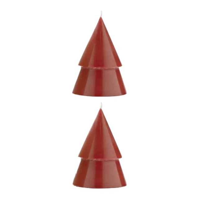 Originalhome Tree Christmas Candles (Pack of 2) Red Red One Size 1