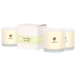 Nicola Spring 3x Vanilla Sands Scented Candles - 400g 45h Natural Single Wick Soy Wax Aromatherapy Candle Home Fragrance