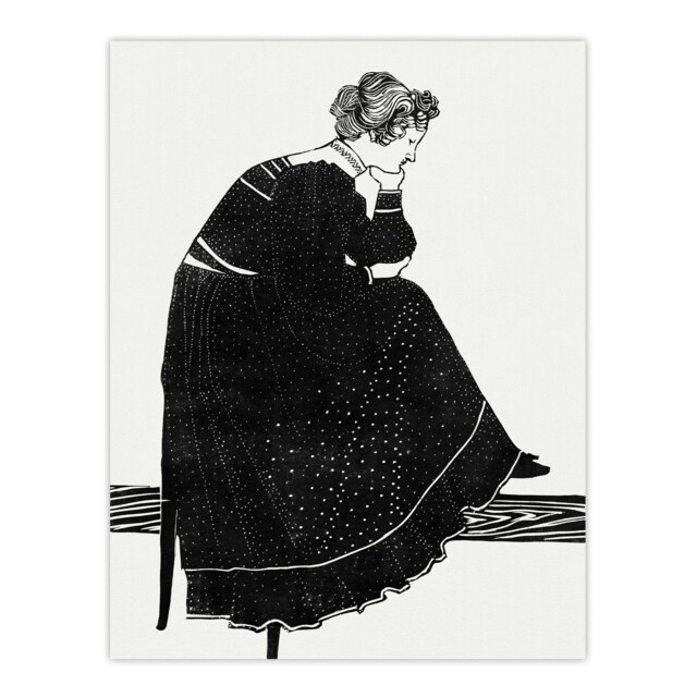 "Woman Sitting on a Stool Reijer Stolk Wall Art Poster Print 12X16"""