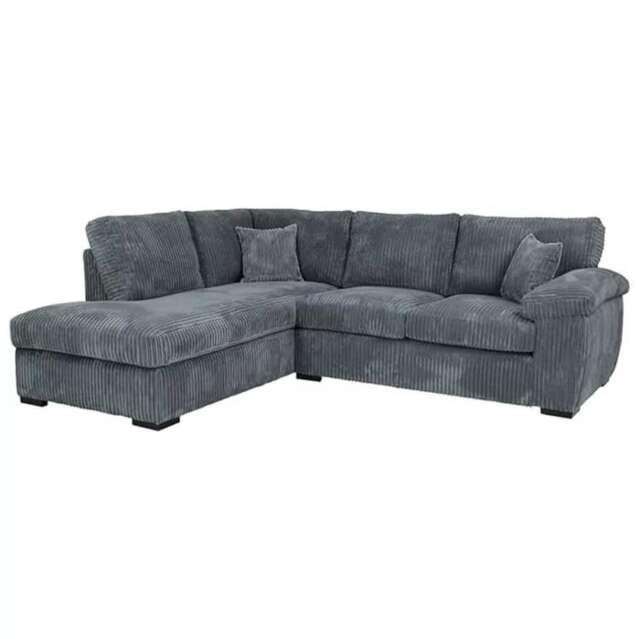 AMALFI LEFT HAND FACING SOFA IN GREY JUMBO CORD