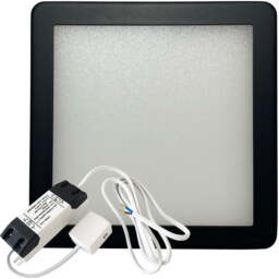MATT BLACK Ultra-Slim Square LED Under Cabinet Lighting Kit with Driver - Natural White Glow